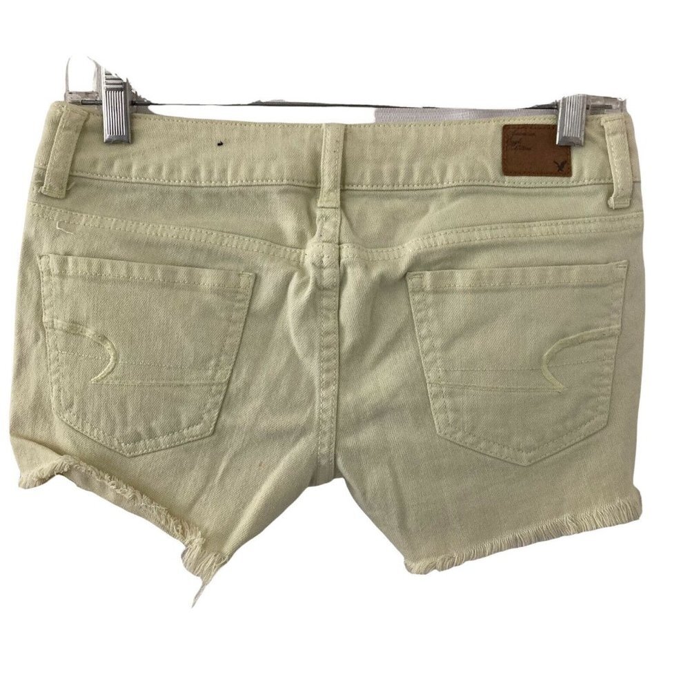 American Eagle Outfitters Shorts Yellow Stretch Womens Size 0 - Picture 6 of 6